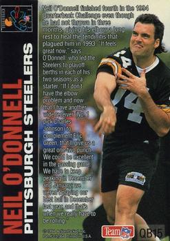 1994 Action Packed - Quarterback Club #QB15 Neil O'Donnell Back