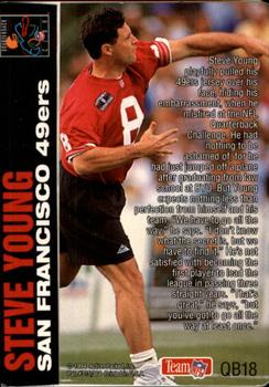 1994 Action Packed - Quarterback Club #QB18 Steve Young Back