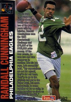 1994 Action Packed - Quarterback Club #QB2 Randall Cunningham Back