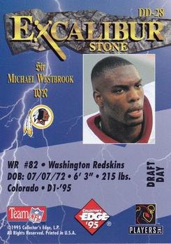 1995 Collector's Edge Excalibur - Draft Day Silver #DD-28 Michael Westbrook Back