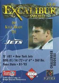 1995 Collector's Edge Excalibur - Challenger Rookies #CR-03 Kyle Brady Back