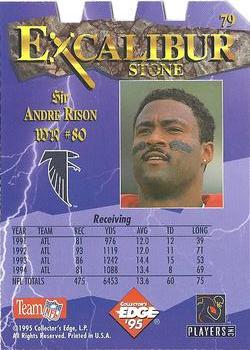 1995 Collector's Edge Excalibur - Die Cuts #79 Andre Rison Back