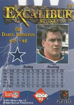 1995 Collector's Edge Excalibur - Die Cuts #95 Daryl Johnston Back