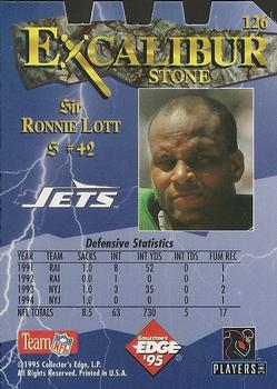 1995 Collector's Edge Excalibur - Die Cuts #126 Ronnie Lott Back