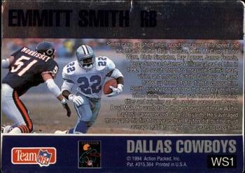 1994 Action Packed - Warp Speed #WS1 Emmitt Smith Back