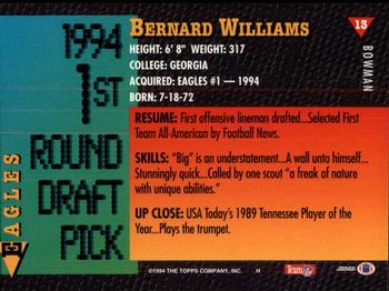 1994 Bowman #13 Bernard Williams Back