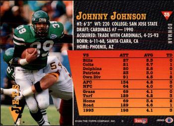 1994 Bowman #35 Johnny Johnson Back
