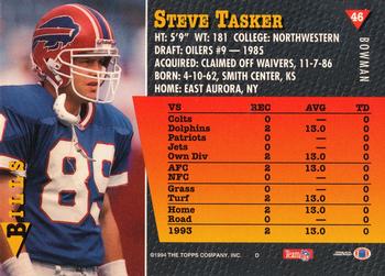 1994 Bowman #46 Steve Tasker Back