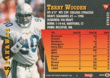1994 Bowman #74 Terry Wooden Back