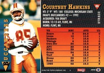 1994 Bowman #88 Courtney Hawkins Back