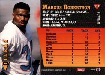 1994 Bowman #112 Marcus Robertson Back