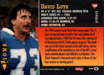 1994 Bowman #146 David Lutz Back