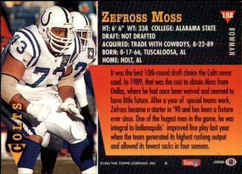 1994 Bowman #152 Zefross Moss Back