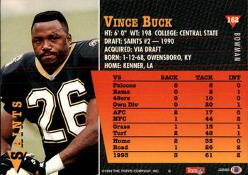 1994 Bowman #162 Vince Buck Back