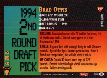 1994 Bowman #177 Brad Ottis Back