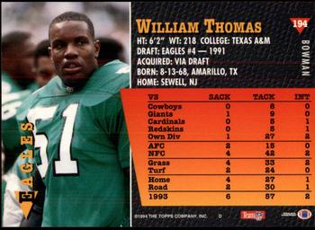 1994 Bowman #194 William Thomas Back