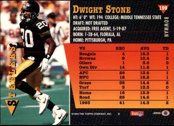 1994 Bowman #199 Dwight Stone Back