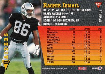 1994 Bowman #201 Raghib Ismail Back