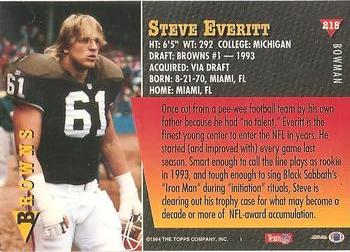 1994 Bowman #215 Steve Everitt Back