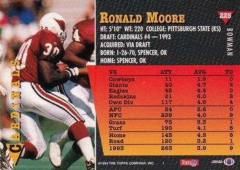 1994 Bowman #225 Ronald Moore Back