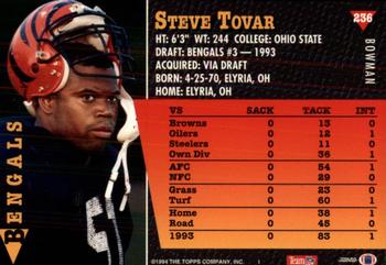 1994 Bowman #236 Steve Tovar Back