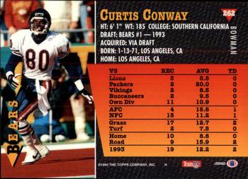 1994 Bowman #262 Curtis Conway Back