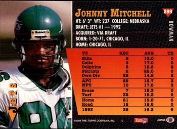 1994 Bowman #299 Johnny Mitchell Back