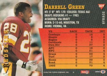 1994 Bowman #307 Darrell Green Back