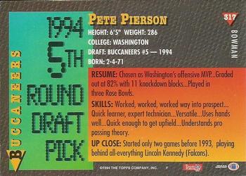 1994 Bowman #317 Pete Pierson Back