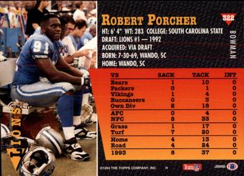 1994 Bowman #322 Robert Porcher Back