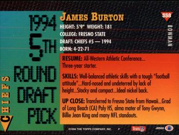 1994 Bowman #358 James Burton Back