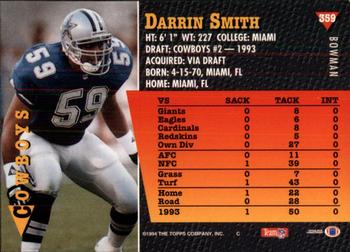 1994 Bowman #359 Darrin Smith Back