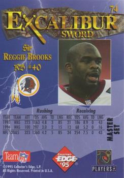 1995 Collector's Edge Excalibur - Sword and Stone Diamond #74 Reggie Brooks Back