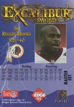 1995 Collector's Edge Excalibur - Sword and Stone Gold #74 Reggie Brooks Back