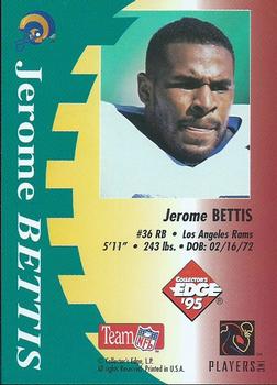 1995 Collector's Edge Excalibur - TekTech #NNO Jerome Bettis Back