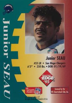 1995 Collector's Edge Excalibur - TekTech Sword and Stone Bronze #NNO Junior Seau Back