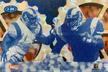 1995 Classic Images Limited Live - Focused Blue #F-28 Jerome Bettis / Kevin Carter Back