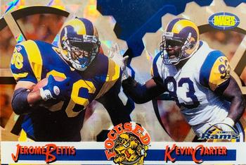 1995 Classic Images Limited Live - Focused Blue #F-28 Jerome Bettis / Kevin Carter Front