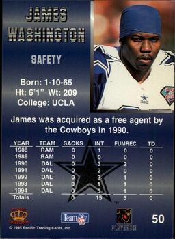 1995 Pacific - Blue #50 James Washington Back