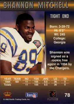 1995 Pacific - Blue #78 Shannon Mitchell Back