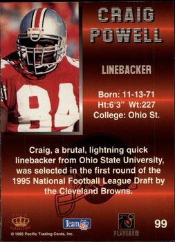 1995 Pacific - Blue #99 Craig Powell Back