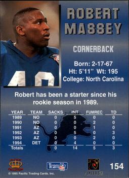 1995 Pacific - Blue #154 Robert Massey Back