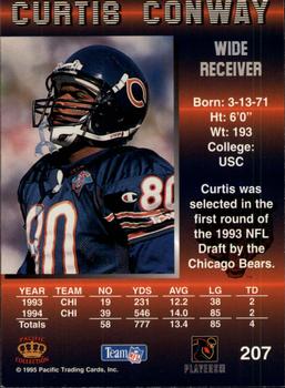 1995 Pacific - Blue #207 Curtis Conway Back