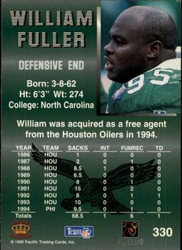 1995 Pacific - Blue #330 William Fuller Back