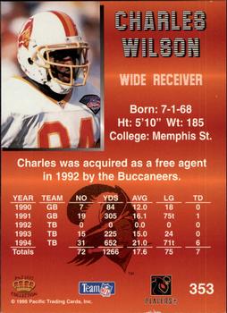 1995 Pacific - Blue #353 Charles Wilson Back