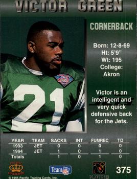 1995 Pacific - Blue #375 Victor Green Back