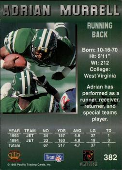 1995 Pacific - Blue #382 Adrian Murrell Back
