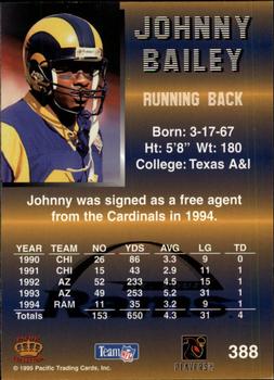 1995 Pacific - Blue #388 Johnny Bailey Back