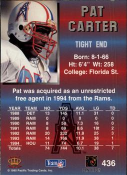 1995 Pacific - Blue #436 Pat Carter Back