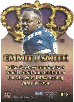 1995 Pacific - Gold Crown Die Cuts Flat Gold #DC-3 Emmitt Smith Back